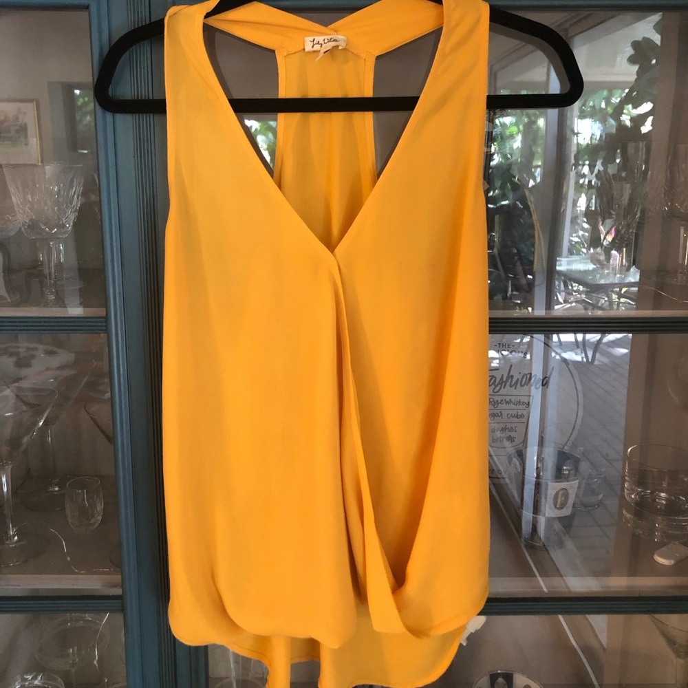 Yellow blouse top